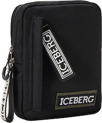 Iceberg Geantă pentru bărbați De umăr / tip crossbody Neagră Iceberg Geantă pentru bărbați De umăr / tip crossbody Neagră