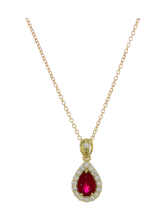 with design Tear from Gold 18k