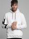 Herren Sweatshirt Jacke mit Kapuze und Taschen Weiß