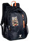 Takeposition School Bag Backpack Junior High-High School Black with Water Bottle Holder