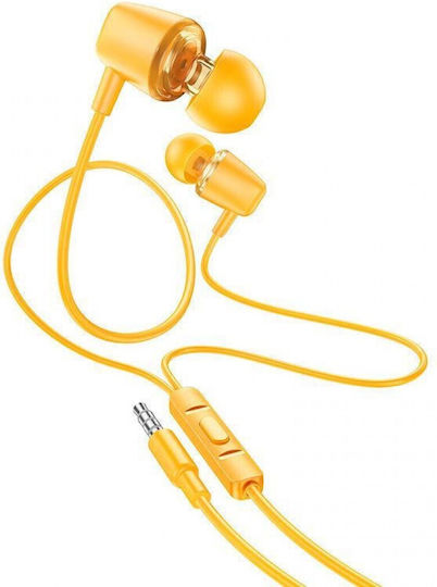 Hoco M107 Discoverer În ureche Handsfree cu Mufă 3.5mm Galben