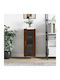 Wohnzimmer Vitrine aus Spanplatte mit Verglasung Braune 34.5x34x90cm