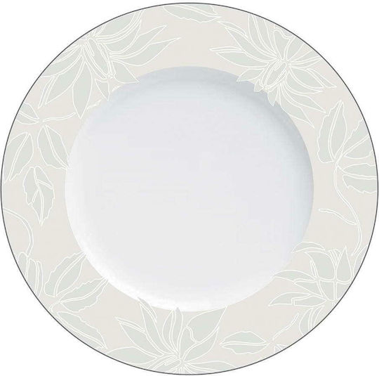 Cryspo Trio Leaves Beige Porcelain Dinnerware Set 20pcs
