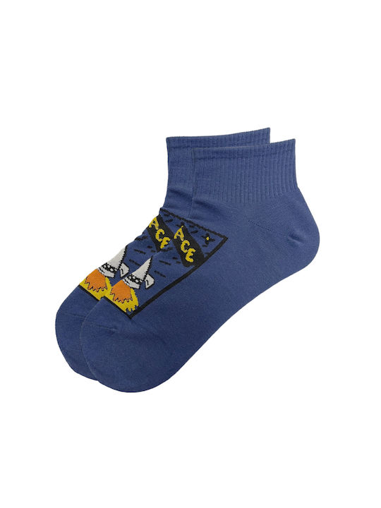 WP Patterned Socks Blue