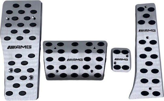 Car Pedal Set for Mercedes Benz Silver 4pcs