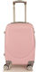 Playbags Βαλίτσα Ταξιδίου Καμπίνας Σκληρή Ροζ με 4 Ρόδες Ύψους 52εκ.