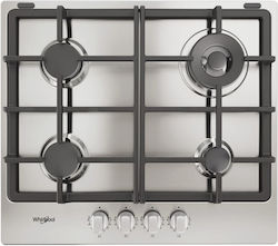 Whirlpool Εστία Υγραερίου Αυτόνομη Inox 56x51εκ.