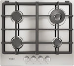 Whirlpool Autonomous Cooktop with Liquid Gas Burners Inox 56x51cm