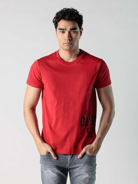 Devergo T-shirt Bărbătesc cu Mânecă Scurtă Roșu