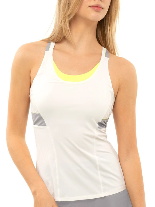 Lucky In Love Women's Athletic Blouse Sleeveless Yellow