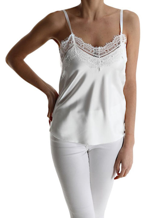 Remix Women's Lingerie Top with Lace White