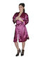 Elite Form Sommer Damen Satin Robe Lila