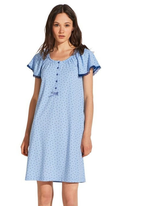 Noidinotte Women's Summer Nightgown Light Blue