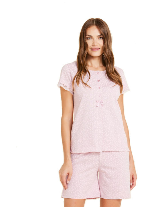 Noidinotte Summer Women's Pyjama Set Cotton Pink