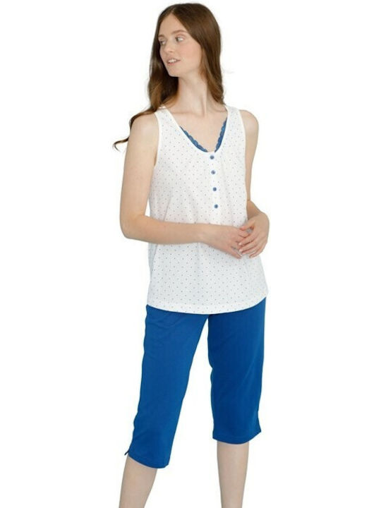 Noidinotte Set Summer Women's Pajamas Blue