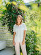 Pink Label Sommer Damen Pyjama-Set Rosa