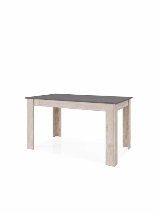 Masă Prime - Vintage Harbour Oak/Graphite Grey (140x80x74)