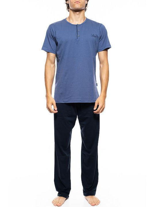 Ulisse Men's Summer Pajamas Set Blue