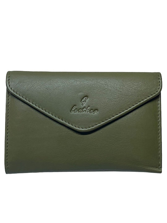 Leder Damen Geldbörse Klassisch Khaki