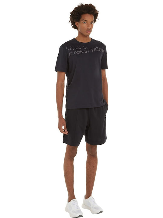 Calvin Klein Bărbați T-shirt Sportiv cu Mânecă Scurtă Negru