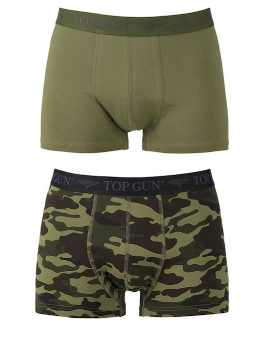Top Gun Men's Boxers Khaki with Patterns 2Pack