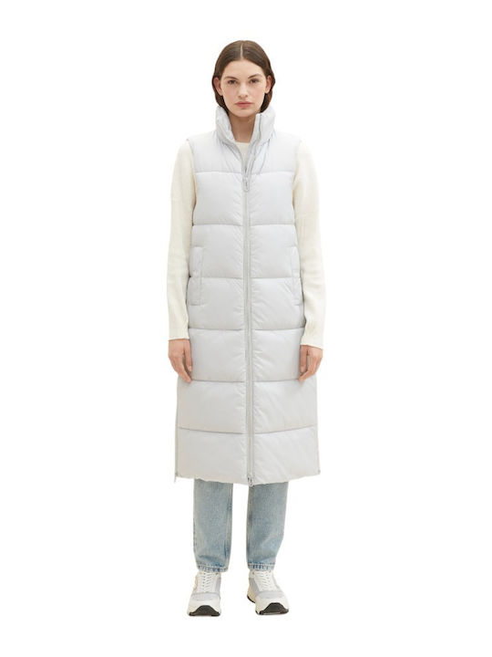 Kurz Damen Ärmellos Puffer Jacke Gray