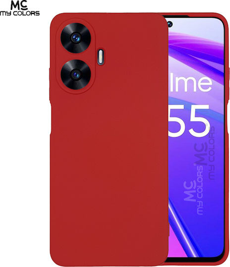 Sonique Back Cover Silicone Red (Realme C55)