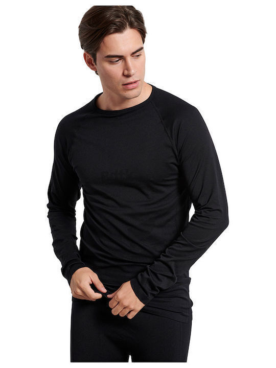 BodyTalk Bluza termică pentru bărbați cu mâneci scurte Negru