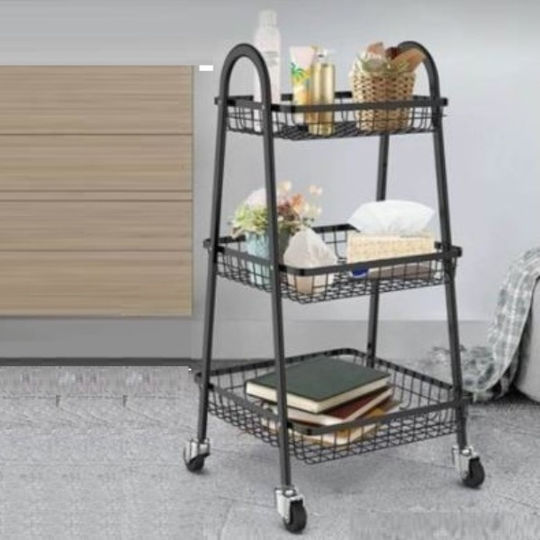 Commercial Kitchen Food Cart for Dish Baskets H30.5xW77xD45cm