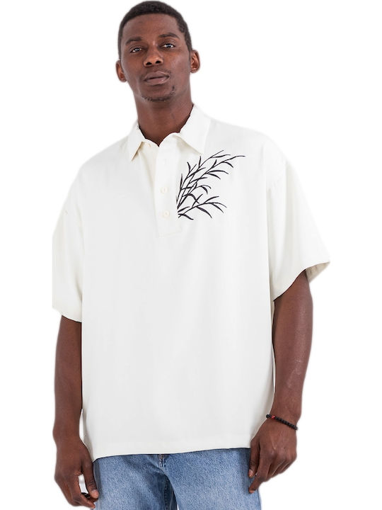 Tee Library Polo Herrenbluse Kurzarm Weiße