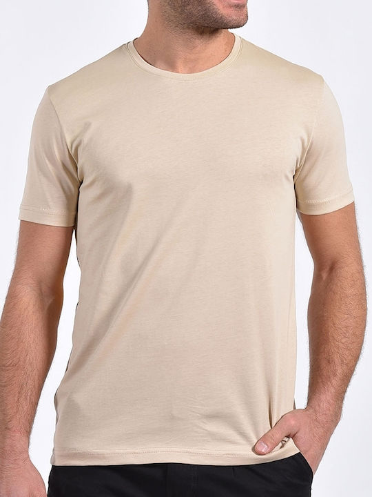 Clever Men's Short Sleeve T-shirt Beige