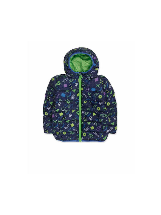 Tuc Tuc Kids Casual Jacket Short with Hood Navy Blue