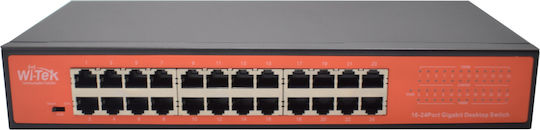 Wi-Tek WI-SG124D v2 Unmanaged L2 Switch με 24 Θύρες Ethernet
