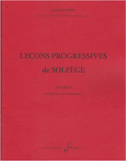 Gerard Billaudot Lecons Progressives de Solfege Vol.2 Παρτιτούρα