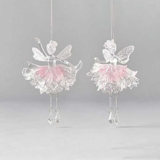Hängendes Fee Ornament Kunststoff Transparent 15.5x10cm
