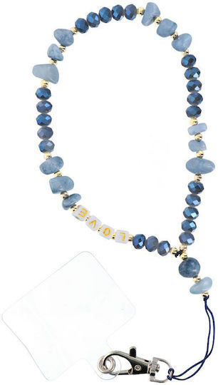 Love Pendant Λουράκι Καρπού για Κινητά Μπλε