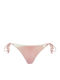 Bikini Slip με Κορδονάκια Ροζ