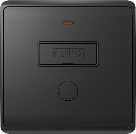 Elmark Μονή Χωνευτή Πρίζα Ρεύματος με Λαμπάκι Anthracite