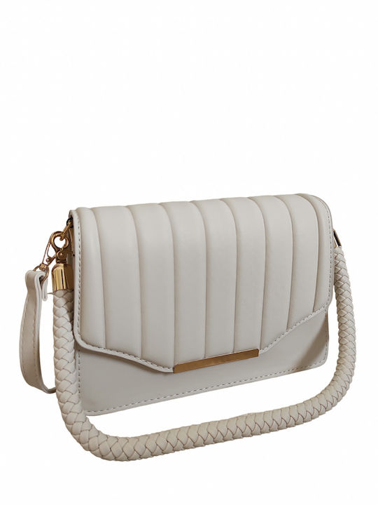 CROSSBODY HANDBAG HAND EMBOSSED BEIGE