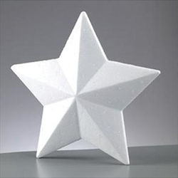 Fabi Styrofoam Star 13.5cm DIY Crafting Surface from Styrofoam 1 Piece