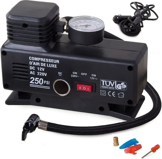 Τρόμπα Αυτοκινήτου 250PSI με Καλώδιο Αναπτήρα 12V