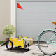 Vidaxl Yellow Oxford Fabric Iron Bicycle Trailer
