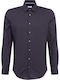 Long-sleeved Cotton Shirt Black