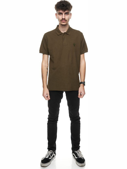 Men's Blouses Short Sleeve Khaki Polo T-shirt