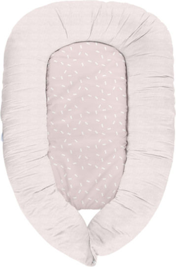 Kikka Boo Βρεφικό Μαξιλάρι Φωλιά Memory Foam Confetti Ροζ 65x100εκ.
