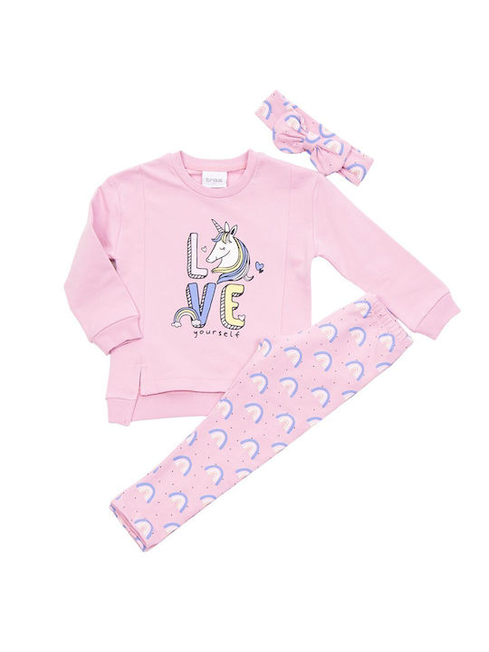 Trax Kids Sweatpants Set Pink 2pcs