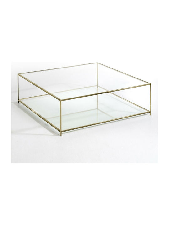 Quadratisches Zentral Kaffeetisch Glas Transpar...