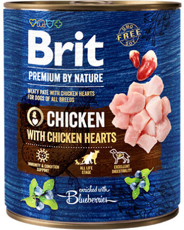 Brit Premium by Nature Υγρή Τροφή Σκύλων σε Κονσέρβα με Κοτόπουλο χωρίς Σιτηρά & Γλουτένη 400gr