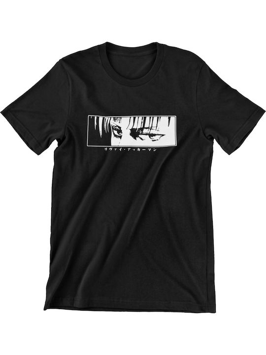 T-shirt Attack on Titan σε Μαύρο χρώμα