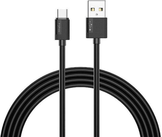 T-Phox USB 2.0 Cable USB-C male - USB-A Μαύρο 2m